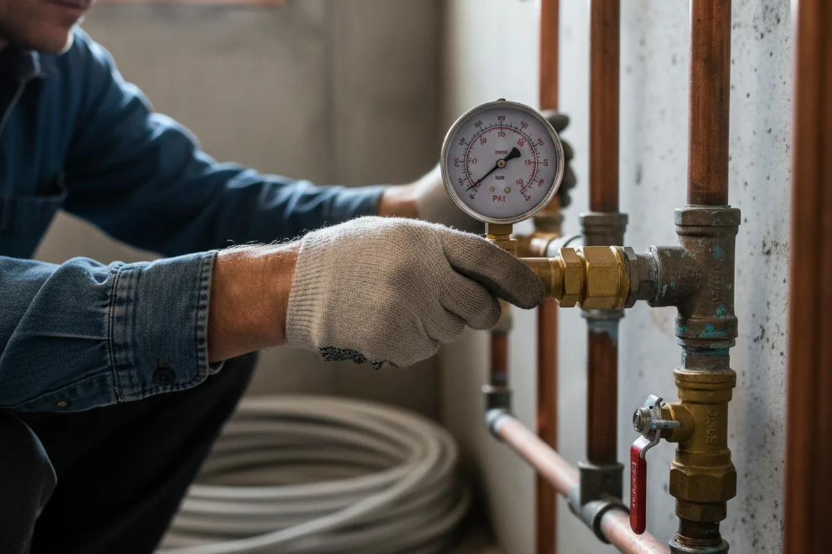 Pressure testing a repaired line during Water Line Repair in Grovetown